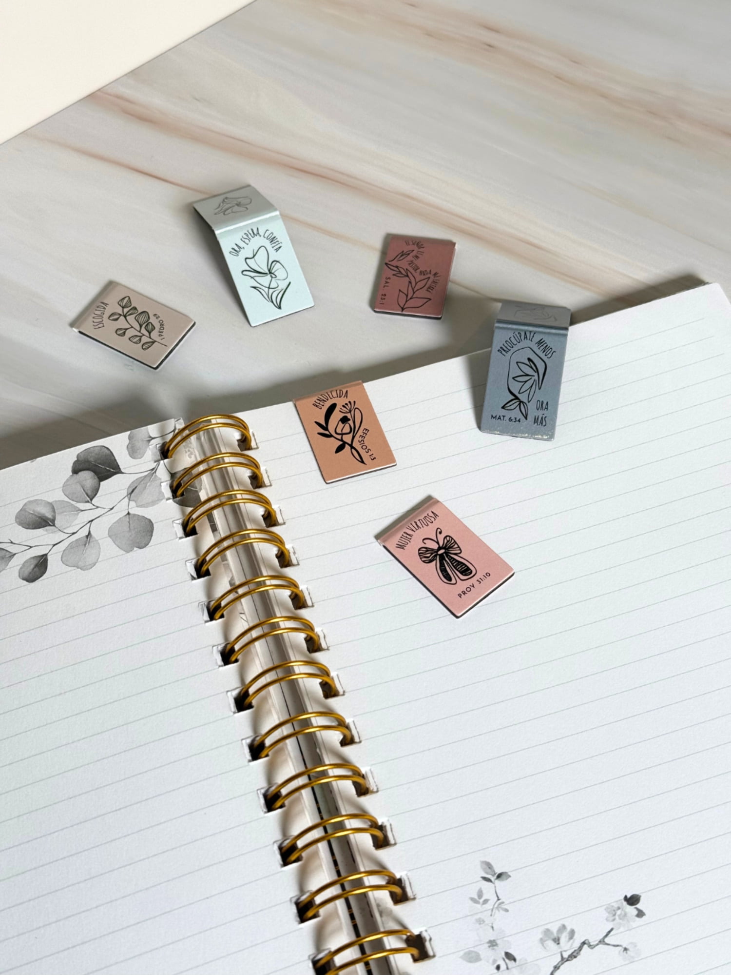 Pastel Magnetic Bookmarks Set Of 6 - Ideal For Books, Bibles, And Notebooks