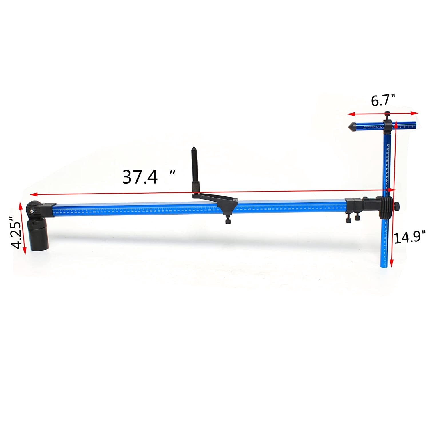 Precision Two-Dimensional Measuring Ruler General Automobile Body Frame 2D Measurement Maintenance Tool,40.15×7.87×3.9"