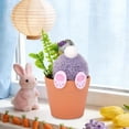 thumbnail image 4 of Todaioua Artificial Potted Plant with Plush Rabbits Miniature Flower Pot Decorative Ornament for Spring Easter Festival Tabletop Shelf Display Fairy Garden Centerpiece Home Decor, 4 of 7