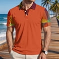 thumbnail image 5 of Havenx Golf Polo Shirts for Men Short Sleeve 3-Button Shirts Camo Printed Raglan Collared T-Shirts Work Business Athletic Casual Summer Wear,Orange 2XL, 5 of 5