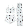 thumbnail image 2 of YHAJDS Sleepwear Set for Women 3 Piece Sleeveless Camisole with Shorts and Pants Lounge Set, 2 of 5