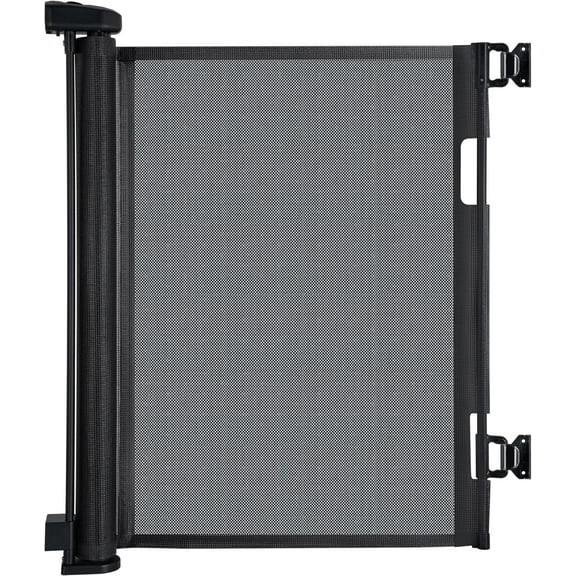 55″ Retractable Baby Gate – 34″ Tall Extra Wide Pet Gate for Stairs, Hallways and Doorways – Indoor Outdoor Safety Gate for Toddlers & Small Dogs, Black