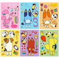 thumbnail image 1 of 6/12/18 Uds. Pegatinas de rompecabezas de perro de dibujos animados de Anime Bluey lindos niños DIY rompecabezas de colores pegatinas educativas juguetes divertidos para niños regalo, 1 of 5