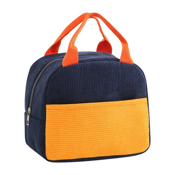 ACDANC 1PC Lunch Bags, Corduroy Lunch Box Bag, Insulated Lunch Bag, Waterproof Tote, Work Travel