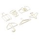 thumbnail image 4 of Clips de papel metálicos encantadores de 6 piezas, marcapáginas, material de oficina, manualidades para estudiantes viaje perfecl Clips de papel de oficina de colores, 4 of 8