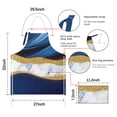 thumbnail image 7 of Blue and Gold Marble Glitter Waves Pattern Apron-Garden Aprons for Women with Pockets-Cotton Linen Waterproof Kitchen Cooking Gardening Aprons Adjustable for Kitchen,Cooking,BBQ and Salon 33x27 Inch, 7 of 7