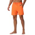 thumbnail image 5 of INSPIRE CHIC Mens Casual Summer Elastic Waist Drawstring Mesh Lining Swimming Beach Shorts 34 Orange, 5 of 5