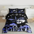 thumbnail image 2 of jejeloiu Boho Exotic Style Full Size Comforter Sets,Mushroom Skull Moth Bedding Sets For Men Women Reversible 3 Pieces, 2 of 8
