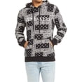 thumbnail image 1 of Sudadera con capucha y estampado de bandana para hombre de Elevenparis negro 2XL, 1 of 1