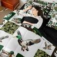 thumbnail image 4 of Homewish Mallard Duck 7-Piece Twin Bedding Sets For Teens Boys Girls,Geometric Plaid Grid Bedding Comforter Set,Green Camo Camouflage Breathable Sheet Sets,Breathable Home Decor,Reversible, 4 of 8