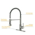 thumbnail image 6 of Boyel Living 3-function Kitchen Faucet Under The Pull Down Spout,Single Handle Kitchen Sink Faucets with Base Plate Suit to 1 or 3 Holes Brushed Nickel, 6 of 9