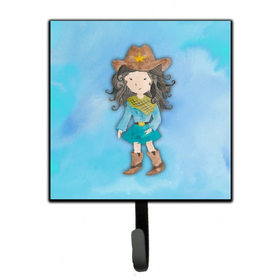 Carolines Treasures BB7367SH4 Cowgirl Watercolor Leash or Key Holder Single Hook multicolor