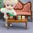 thumbnail image 4 of 1:12 Scale Dollhouse Miniature Living Room 1:12 Tea Table Wooden Coffee Tea Table Side Table, 4 of 8
