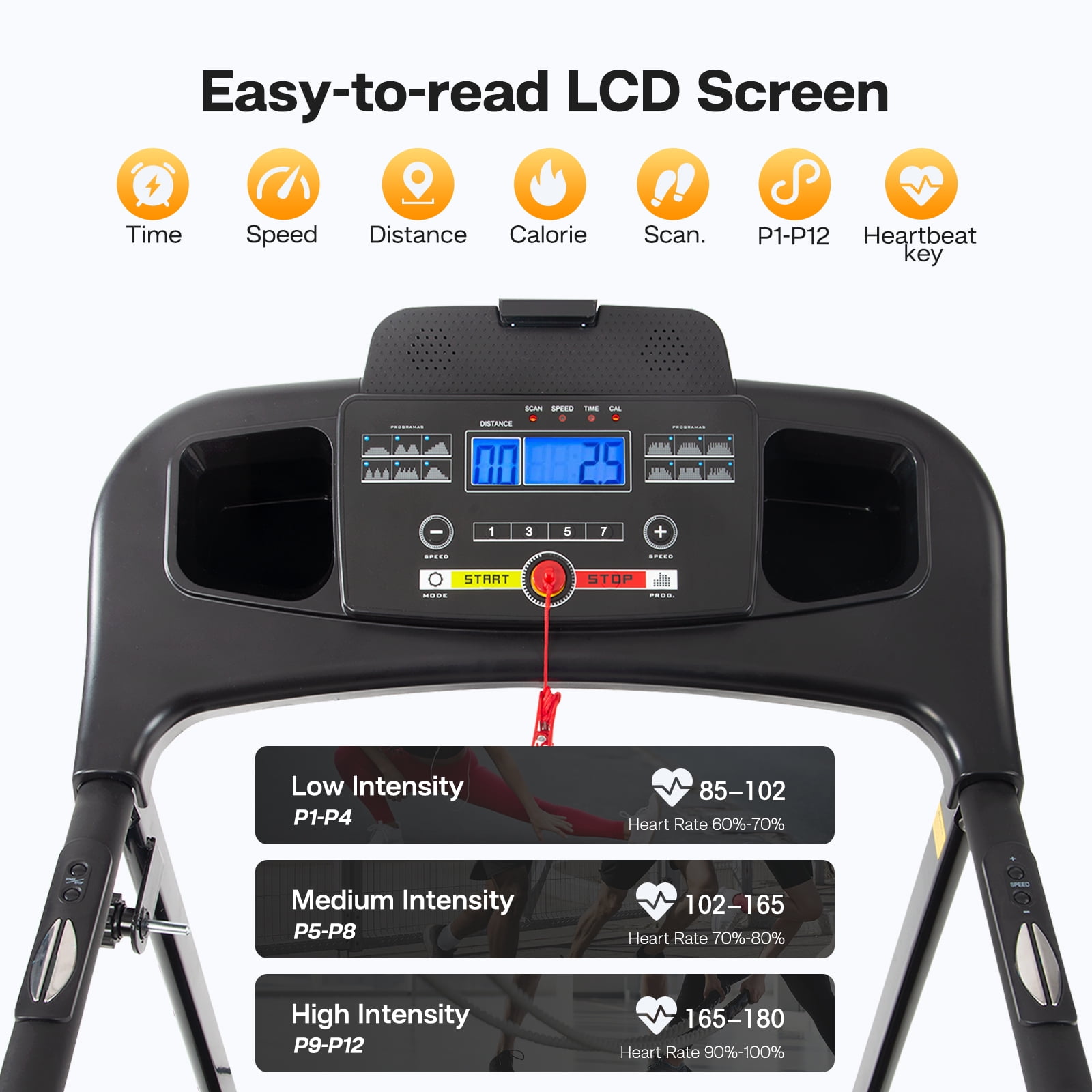 2.5HP Folding Treadmill Portable Running Walking Compact