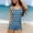 Blue, variant on WAVSUF Girls Tankini Swimsuit Adjustable Drawstring Design Polka Dots Round Neck Sleeveless Summer Beach Bathing Suit 2 Piece Black 10-12