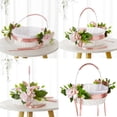 thumbnail image 2 of Celebrate Easter Basket Artificial Flower Designs Rattan Woven Picnics Basket Perfect For Springtime Holiday Gathering, 2 of 8
