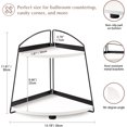 thumbnail image 2 of Puricon 2-Tier Wood Countertop Organizer Bathroom Sink Corner Shelf -White, 2 of 6