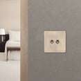 thumbnail image 3 of Interruptor de Palanca de 2, Panel de Acero inoxidable AC250V AC250V Textura de Bronce Switch Switch Aplicacia Aplicacia para Oficina, 3 of 7