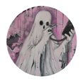 thumbnail image 4 of BCIIG Ghost Phone Surrealism Round Tablecloth 100% Polyester Stain-Resistant Washable Indoor Outdoor Table Cover Cloth 54"-58, 4 of 8