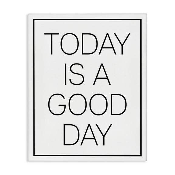 Stupell Industries Contemporary Minimal Good Day Phrase Canvas Art, 16 x 20, by Lil' Rue