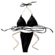 thumbnail image 1 of E8BF-Conjunto de Bikinis para mujer, traje de baño de Color sólido con cordones, Tanga, bañadores sexis con pecho pequeño, traje de baño envolvente, 1 of 5