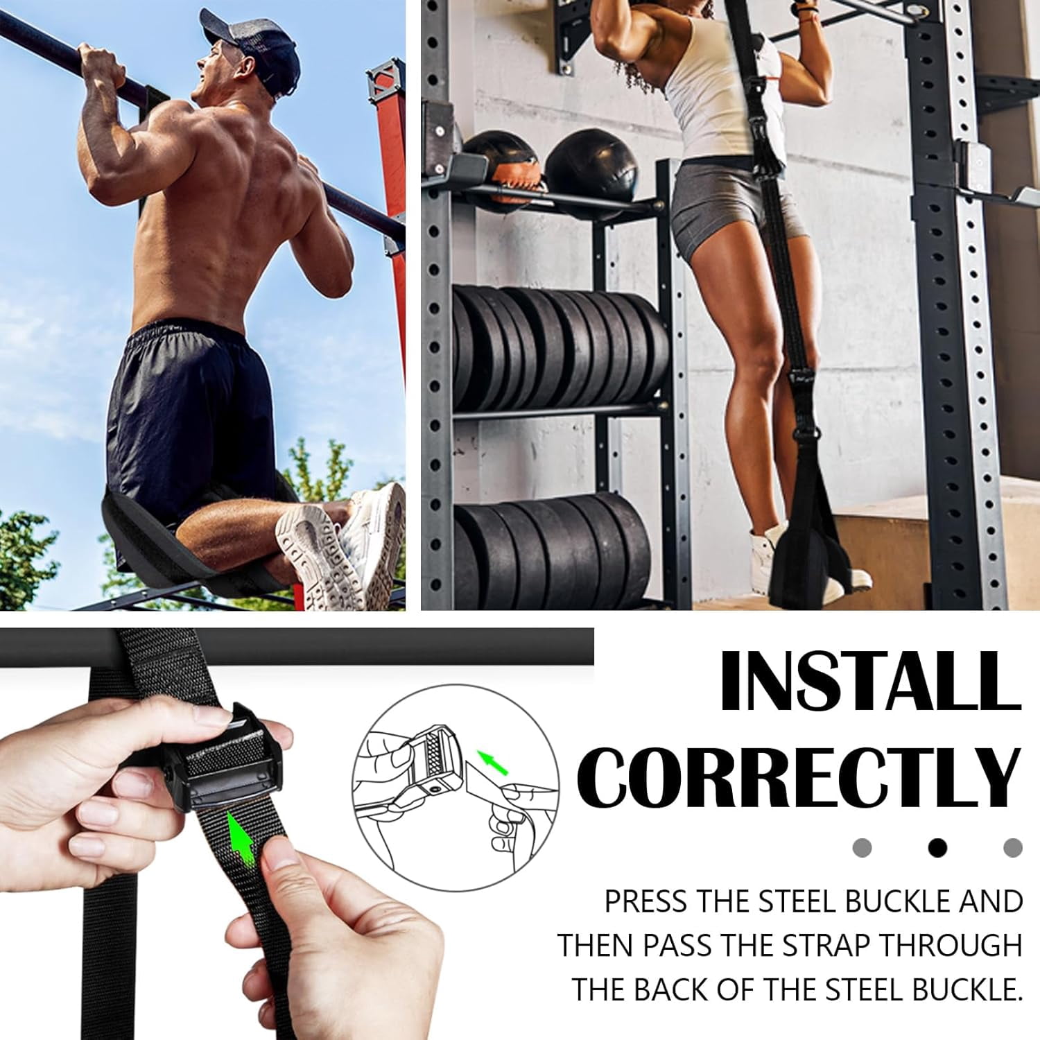 Pull Up Assistance Bands , Heavy Pull Up Bands Resistance Bands for Pull Ups Working Out with Feet Rest, Pull Up Bar Bands Assistance Bands Strength Training Workout Equipment