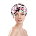 thumbnail image 2 of Digital Camouflage Shower Cap, Reusable Bath Hair Hat for all Hair Lengths Hair Cover with Elastic Band Double Waterproof Layers Bathing Hat, 2 of 5
