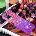 thumbnail image 7 of Xiaomi Redmi Note 10 4G (Not 5G) Cute Case with Strap Crossbody Gradient Quicksand Bling Sparkle Flowing Liquid Floating with Neck Cord Lanyard Strap Case for Redmi Note 10S LSGS Pink Mauve, 7 of 7