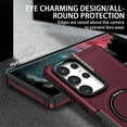 thumbnail image 4 of ELEHOLD Hybrid Rugged Magnetic Case for Samsung Galaxy Note 20 Ultra, Shockproof Anti-fall Dual-layer Protector Case,Non-Slip Rugged Magnetic Soft TPU Bumper Hard PC Back Cover Case, winered, 4 of 8