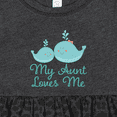 thumbnail image 4 of Inktastic My Aunt Loves Me Whale Girls Baby Dress, 4 of 5