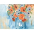 thumbnail image 2 of Dyer, Beverly 24x19 Gold Ornate Wood Framed with Double Matting Museum Art Print Titled - Orange Blue Bouquet, 2 of 4