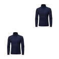 thumbnail image 4 of Sonducket Ropa interior térmica para hombre, Tops de cuello alto, jersey de manga larga de Color sólido, camisa ajustada para oficina de otoño Type1 NO1, 4 of 6