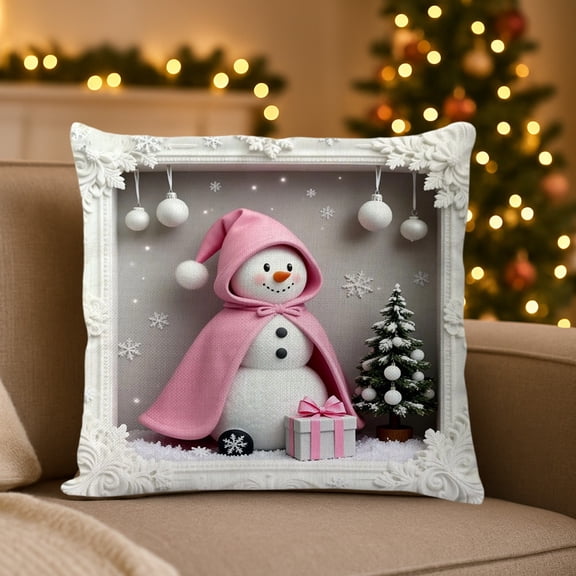 (Off-Season Clearance)Christmas Printed Pillow Cover - 45x45cm Festive Sofa Bed Decor (Set of 1)