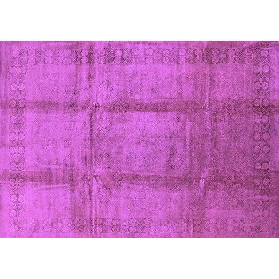 Ahgly Company Indoor Rectangle Oriental Purple Traditional Area Rugs, 6' x 9'