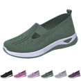 thumbnail image 5 of NOKIO Women’s Orthopedic Slip-On Sneakers Breathable Woven Walking Shoes Soft Foam Arch Support Hands-Free Design Lightweight Casual Footwear, 5 of 6