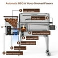thumbnail image 5 of KingChii 456 SQ.IN. Wood Pellet Grill & Smoker with Automatic Temperature Control, Foldable Legs for Easy Storage and Transport, Multifunctional BBQ Grill for Outdoor Cooking, 5 of 8