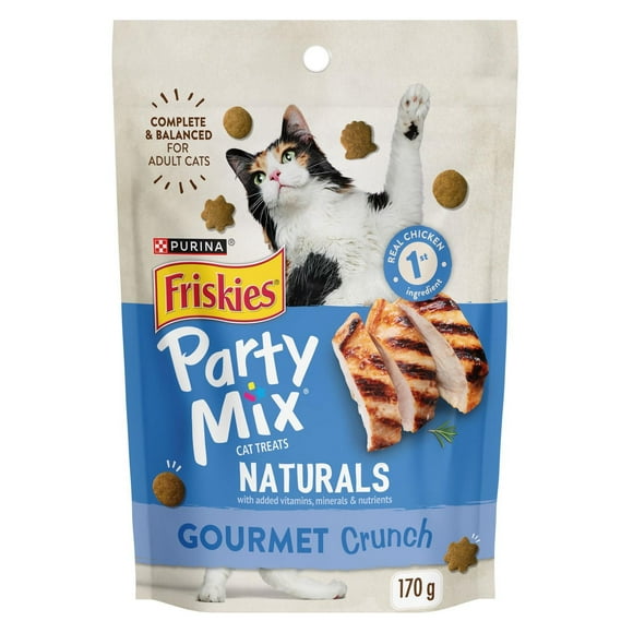 Friskies Party Mix Gourmet Crunch, Natural Cat Treats 170g, 170 g