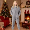 thumbnail image 6 of REDARER Warm and Cozy Lined Romper Jumpsuit for Boys Girls Soft Outfit with Grip Soles for Indoor Outdoor Comfort and Easy Dressing,Size:7-8 Years, 6 of 8