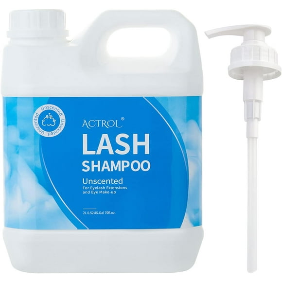 AIR-Eyelash Extension Cleanser Unscented 2L Natural Lash Extension Shampoo Professional Eyelid Foaming Cleanser Paraben & Sulfate Free Non-lrritating with Salon and Home Care