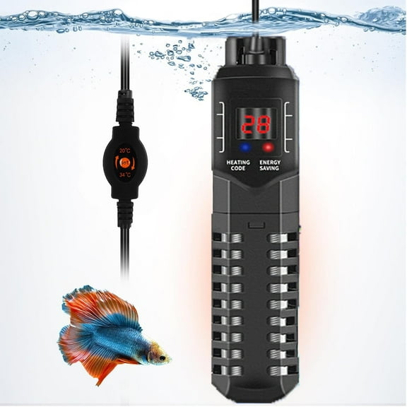Aquarium Heater,100W Fish Tank Heater,Fully Submersible Portable Electric Heater with Over-Temperature Dry Burning Protection,for 50-160 Gallon Freshwater & Saltwater Tank