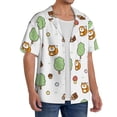 thumbnail image 2 of Pofeuu Tree Squirrel Print Mens Casual Short Sleeve Shirts Beach Summer Spread Collar Pocket Tops Men's Casual Short-sleeved Shirt-4X-Large, 2 of 5