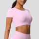 thumbnail image 4 of mfyjkho Tops Para Salir, Blusas Casuales De Moda Para Mujer, De Color Sólido, Deportivas, De Yoga, De Secado Rápido, De Manga Corta Y Cuello Redondo Tops Para Salir Para Mujer Xl, 4 of 7