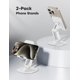 thumbnail image 2 of Soporte para teléfono móvil OMOTON, ajustable y plegable, paquete de 2, blanco, 2 of 8