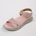 thumbnail image 5 of Women's Wedge Sandals Peep Toe Braided Strap Casual Summer Shoes with Adjustable Buckle Thick Platform Sole Non Slip Comfortable Beach Sandals for Women, 5 of 10