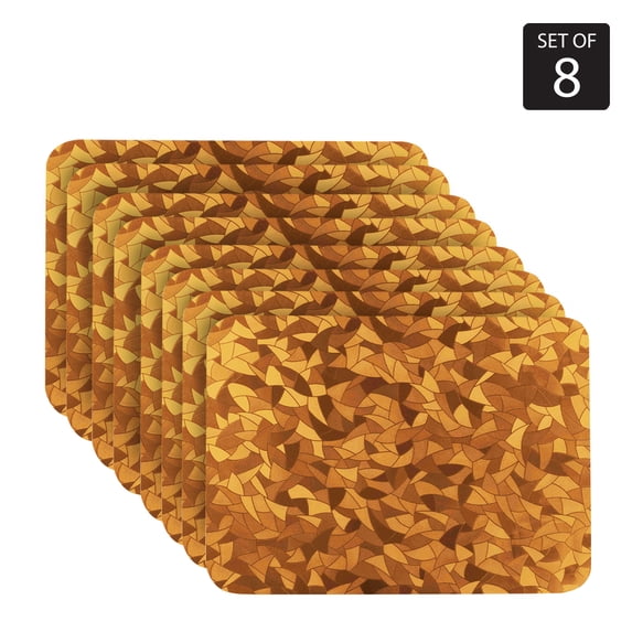 Metallic Leaf Placemat Set of 8 BRONZE