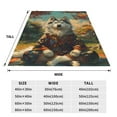 thumbnail image 3 of Balery Forest Maple Leaf Husky Manta de Felpa Suave y Acogedora – Cobija de Franela Aterciopelada para Cama, Lavable y Cálida para Sofá, Mascotas, Transpirable-80"x60", 3 of 7