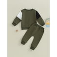 thumbnail image 4 of CIYCuIT Baby Boys 2Pcs Outfits Contrast Color Long Sleeve Sweatshirt + Jogger Pants Sets Infant Toddler Casual Tracksuit Fall Daily Clothes 3M 6M 12M 18M 24M, 4 of 5