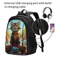 thumbnail image 2 of Daiia Riverside Meditating Cat Pattern USB Charging Backpack for Men and Women, Anti-Theft Backpack,Travel Backpack,School Backpack,College Backpack,Laptop Backpack, 2 of 7
