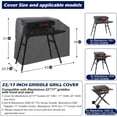 thumbnail image 2 of Gleam Adorn Griddle Grill Cover for Blackstone 22 inch and 17 inch with Hood and Stand, Waterproof UV Resistant Rip-Proof Material Griddle Cover - Black(Cover Only), 2 of 7