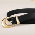 thumbnail image 7 of WHIPPY Women Leather Belt for Jeans Dresses Ladies Belts Black Belt with Gold Buckle, 7 of 7